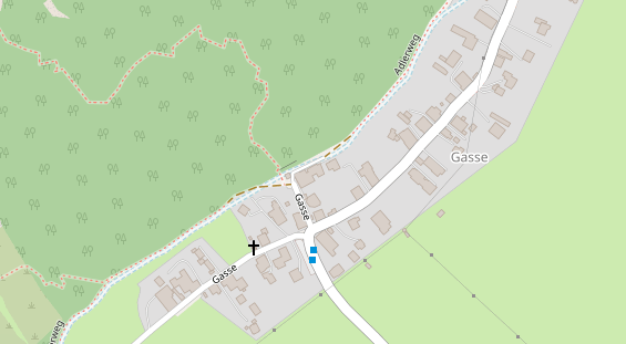 Pension auf Satellitenbild