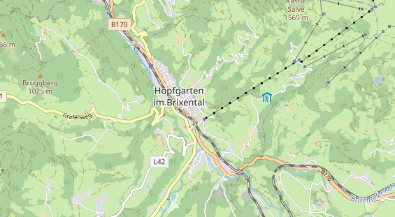 Pension auf Karte
