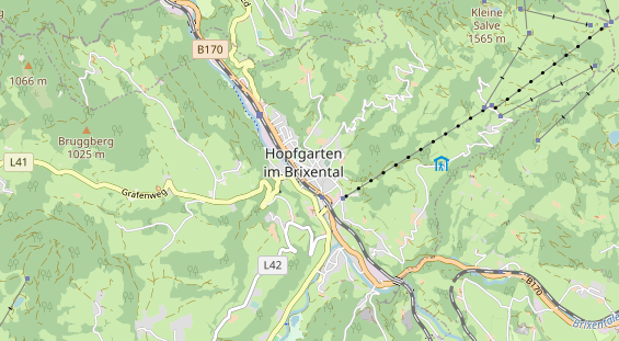 Pension auf Karte