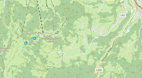 Pension auf Karte