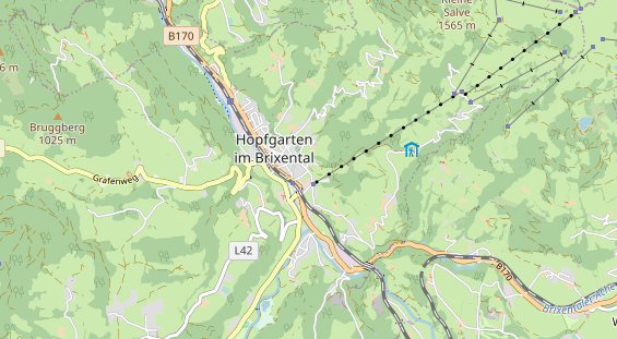 Pension auf Karte