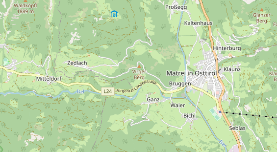 Pension auf Karte