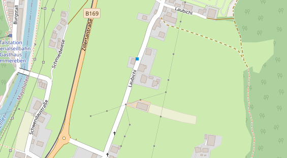 Pension auf Satellitenbild