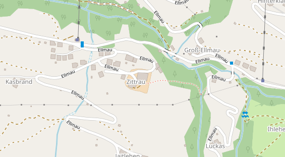 Pension auf Satellitenbild