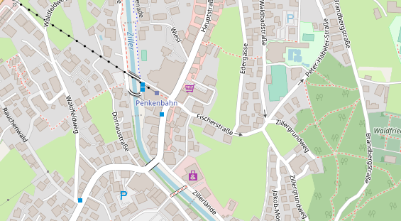 Pension auf Satellitenbild