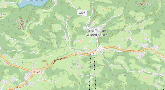 Pension auf Karte