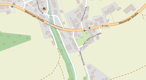 Pension auf Satellitenbild