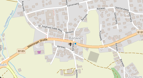 Pension auf Satellitenbild