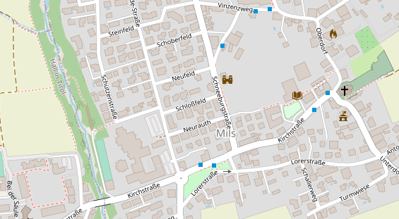 Pension auf Satellitenbild