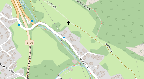 Pension auf Satellitenbild