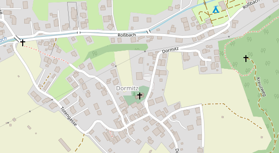 Pension auf Satellitenbild