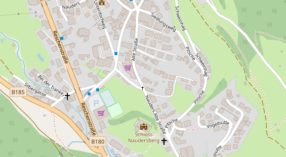 Pension auf Satellitenbild