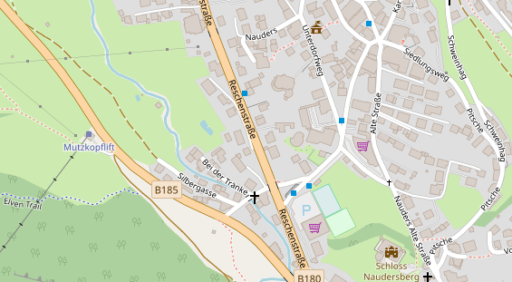 Pension auf Satellitenbild