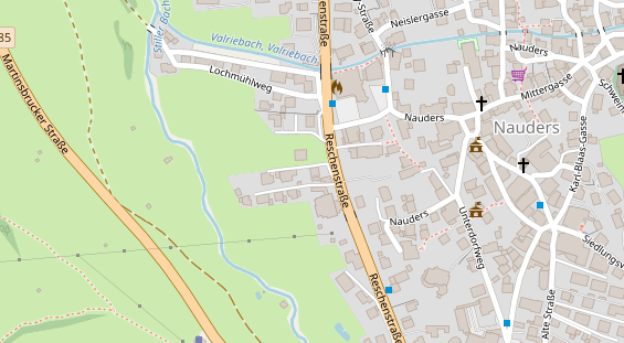 Pension auf Satellitenbild