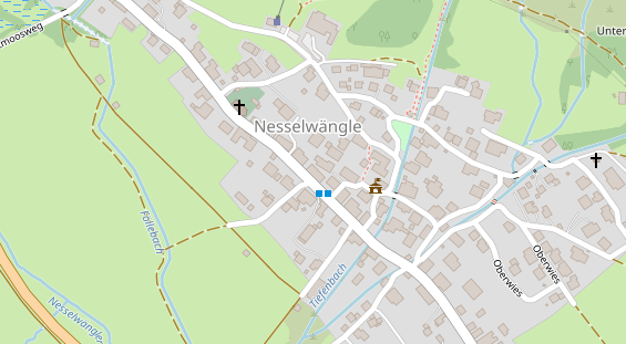 Pension auf Satellitenbild