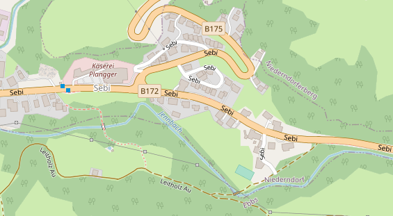 Pension auf Satellitenbild