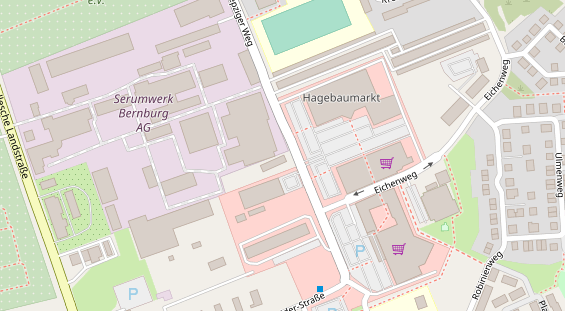 Pension auf Satellitenbild