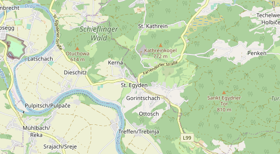 Pension auf Karte