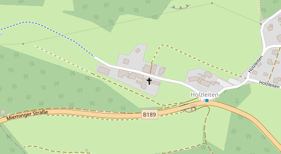 Pension auf Satellitenbild