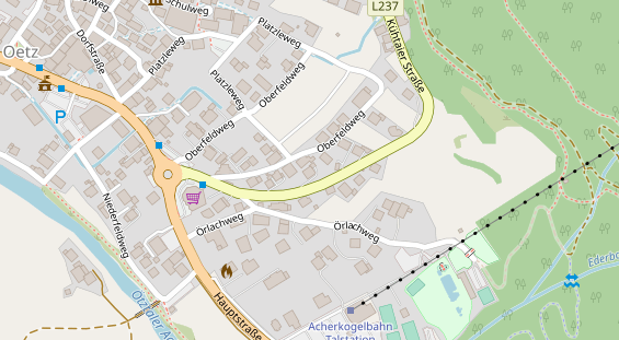 Pension auf Satellitenbild