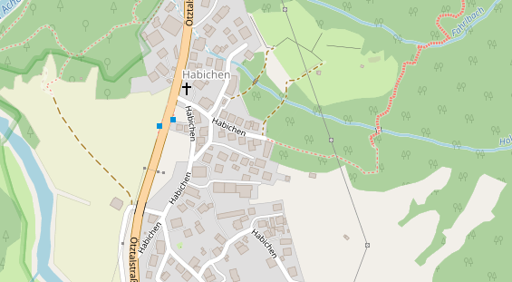 Pension auf Satellitenbild