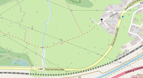 Pension auf Satellitenbild