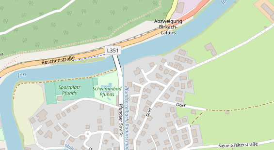 Pension auf Satellitenbild