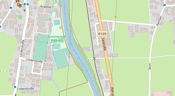 Pension auf Satellitenbild