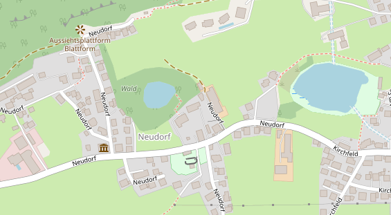 Pension auf Satellitenbild