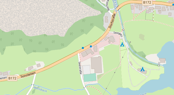 Pension auf Satellitenbild