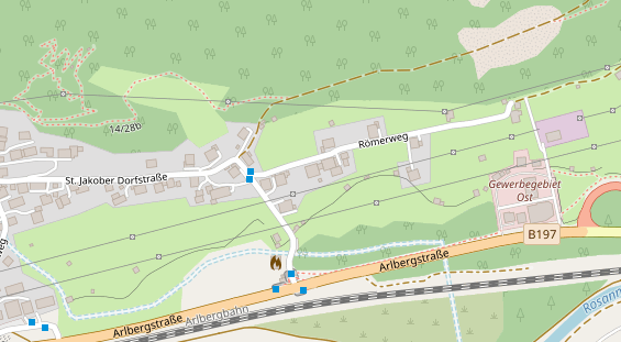 Pension auf Satellitenbild