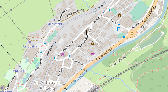 Pension auf Satellitenbild