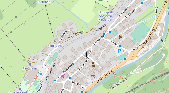 Pension auf Satellitenbild