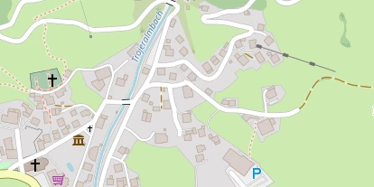 Pension auf Satellitenbild