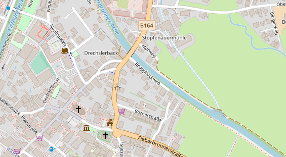 Pension auf Satellitenbild