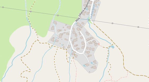 Pension auf Satellitenbild