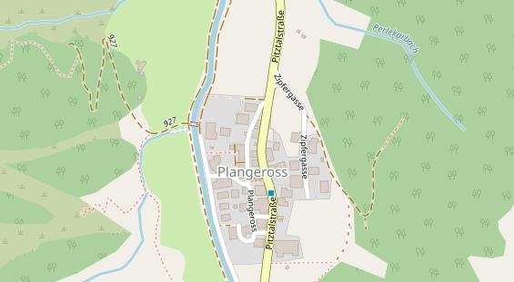 Pension auf Satellitenbild