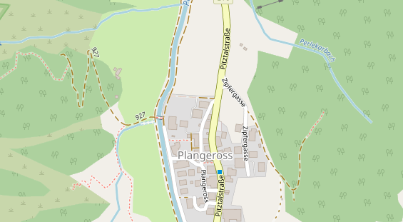 Pension auf Satellitenbild