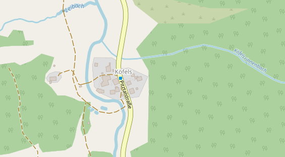 Pension auf Satellitenbild