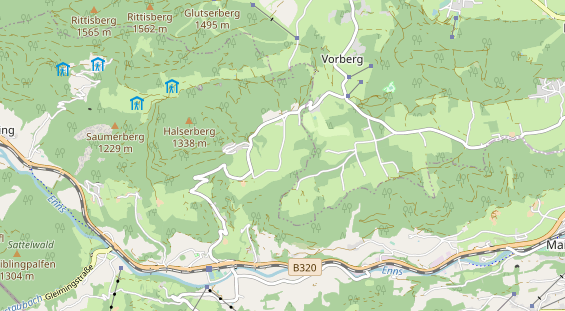 Pension auf Karte