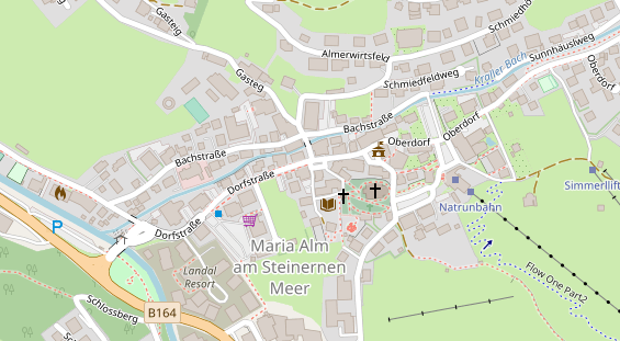 Pension auf Satellitenbild