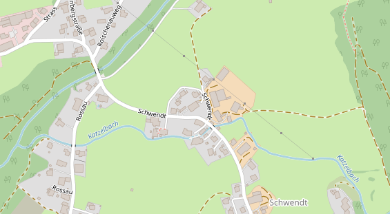 Pension auf Satellitenbild