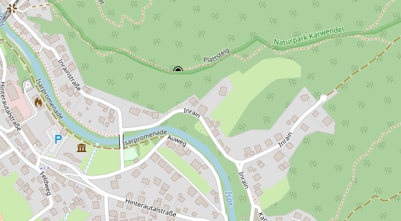 Pension auf Satellitenbild