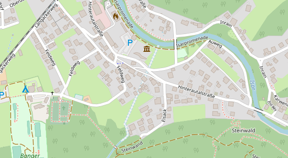 Pension auf Satellitenbild