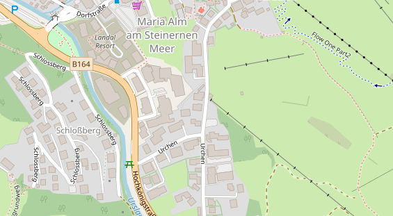 Pension auf Satellitenbild