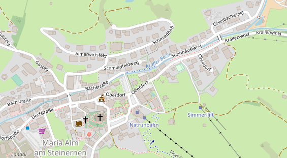 Pension auf Satellitenbild