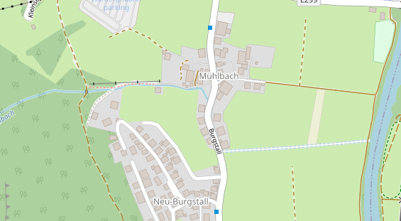 Pension auf Satellitenbild