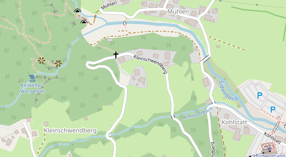 Pension auf Satellitenbild