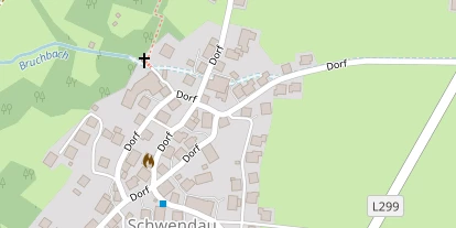 Pension auf Satellitenbild