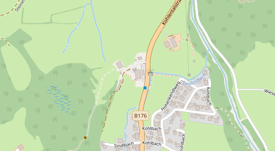 Pension auf Satellitenbild